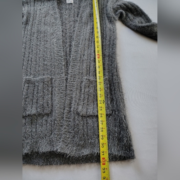 Hippie Rose Cozy Gray Women's Sweater Cardigan Size L - Picture 4 of 7